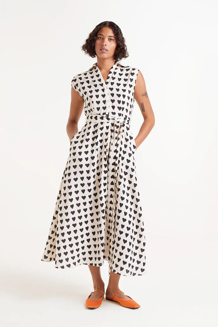 Vestido Camisero con Corazones