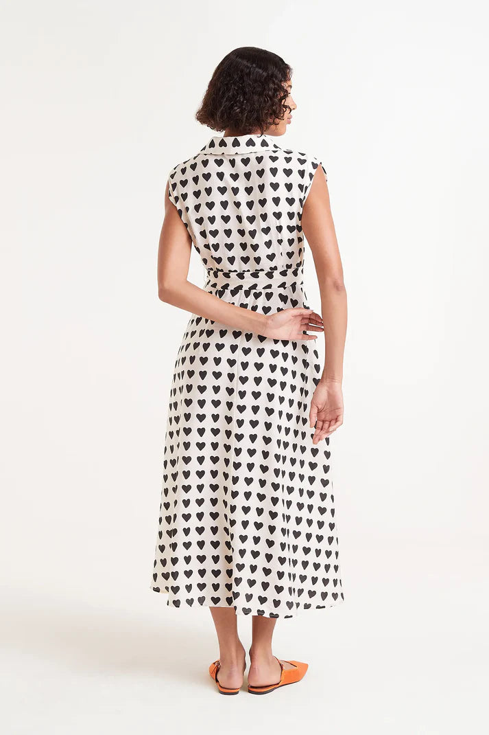 Vestido Camisero con Corazones
