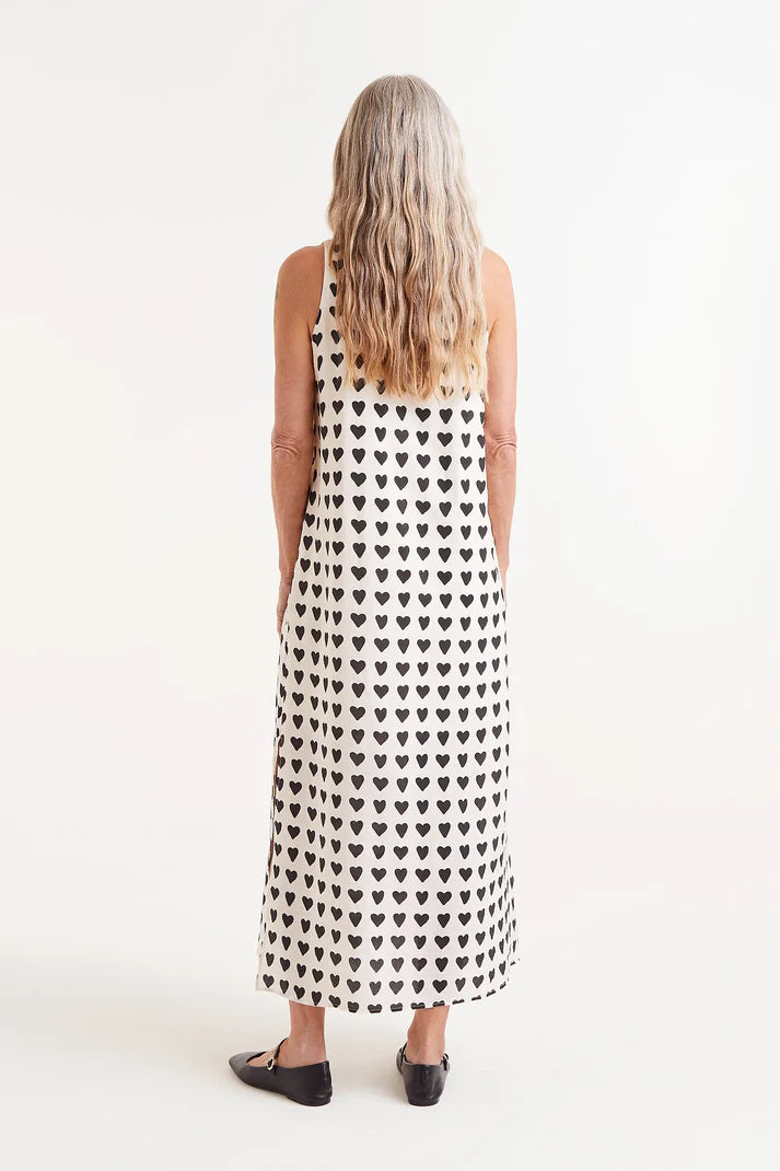 Vestido Midi De Corazones