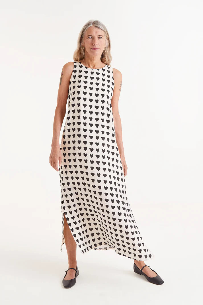 Vestido Midi De Corazones