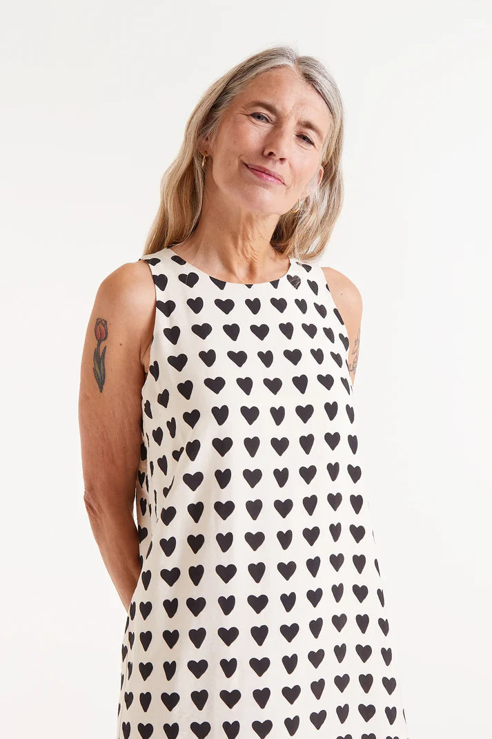Vestido Midi De Corazones
