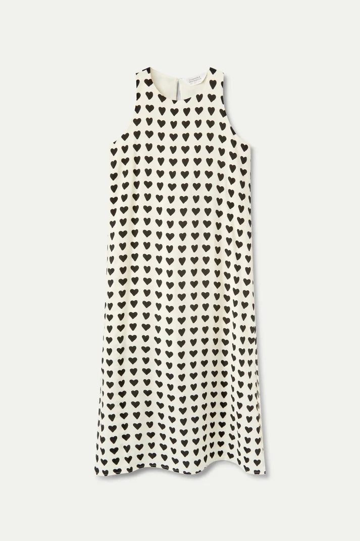 Vestido Midi De Corazones