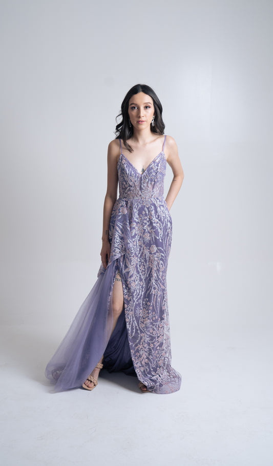 Vestido Hera Corte Sirena - Violeta